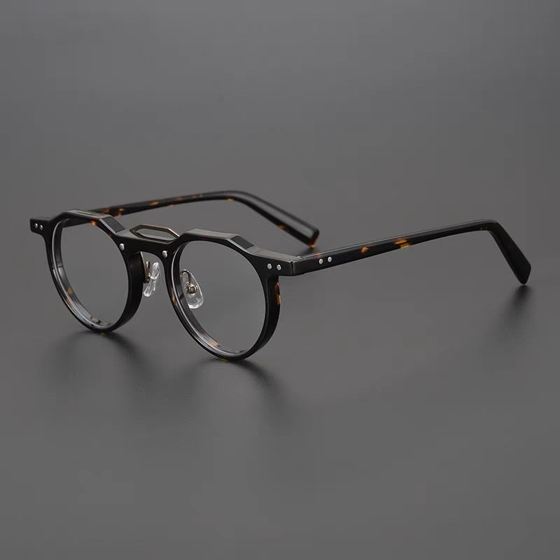 Ron Retro Round Acetate Glasses Frame Round Frames Southood C3Leoaprd
