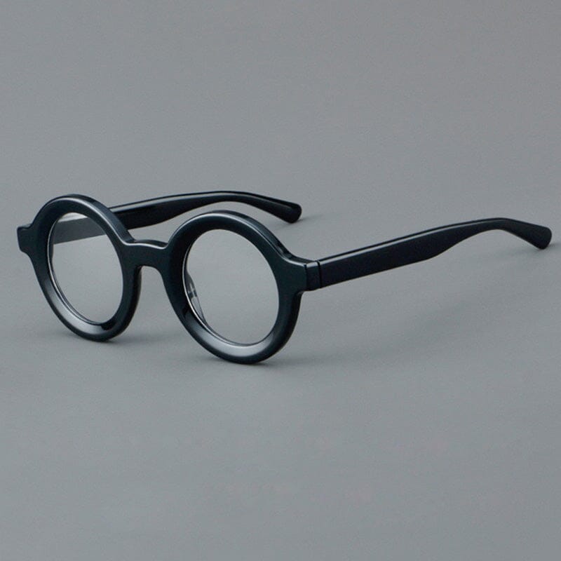 Sean Retro Round Acetate Glasses Frame Round Frames Southood Black