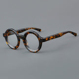Sean Retro Round Acetate Glasses Frame Round Frames Southood Leopard