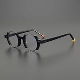 Sinjin Round Acetate Personalized Eyeglasses Frames Round Frames Southood Black