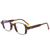 Sinjin Round Acetate Personalized Eyeglasses Frames Round Frames Southood Wood grain Square