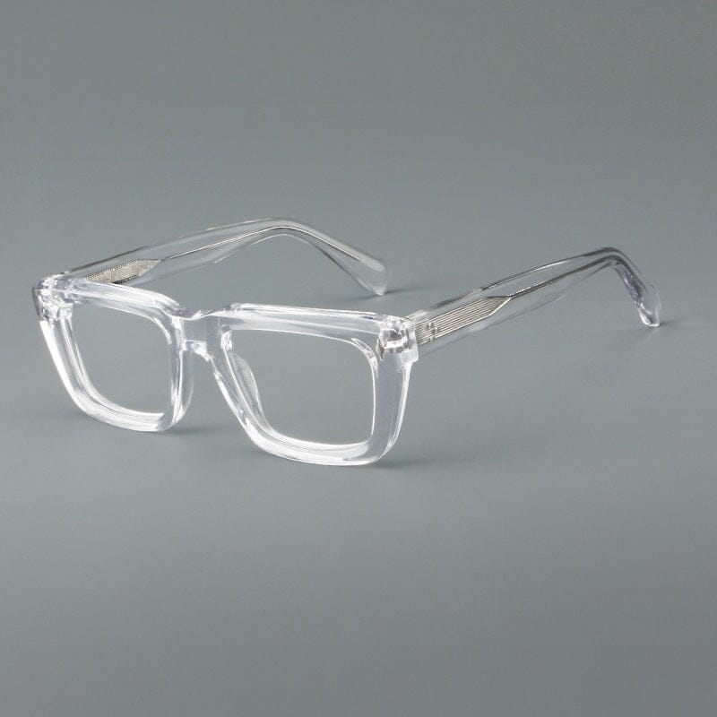 Sutton Retro Rectangle Acetate Glasses Frame Rectangle Frames Southood Clear
