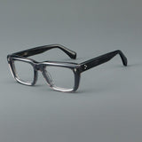 Sutton Retro Rectangle Acetate Glasses Frame Rectangle Frames Southood Gray