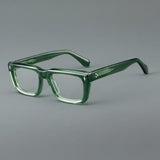 Sutton Retro Rectangle Acetate Glasses Frame Rectangle Frames Southood Green