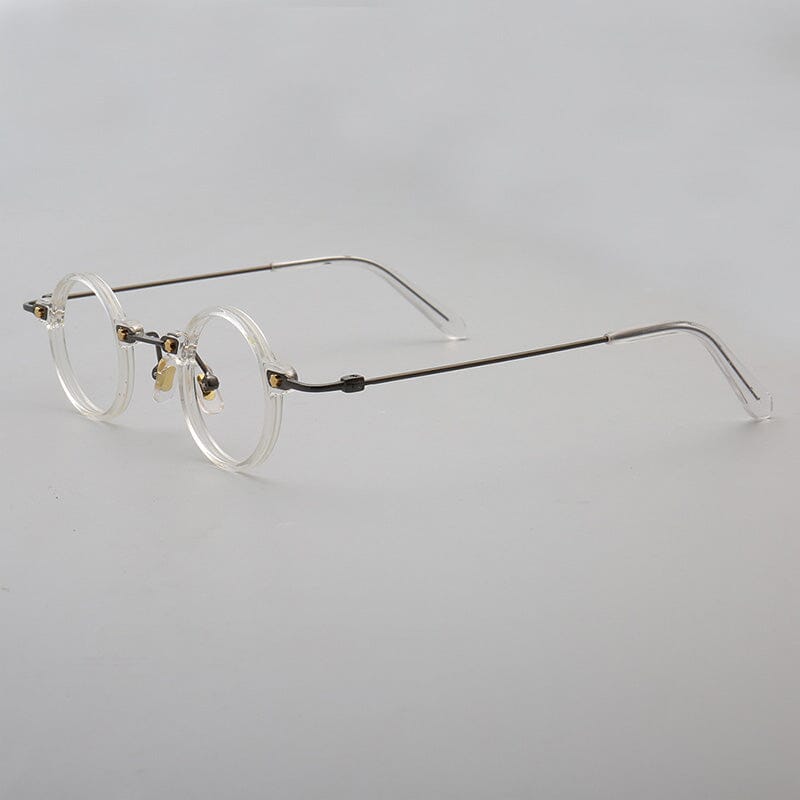 Tatsuo Retro Small Round Acetate Eyeglasses Round Frames Southood Clear
