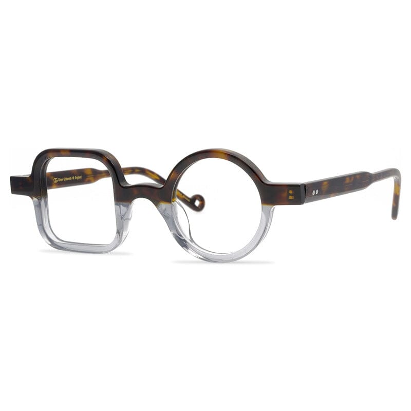 Timo Premium Series Retro Handmade Glasses Frame Geometric Frames Southood Leopard Grey