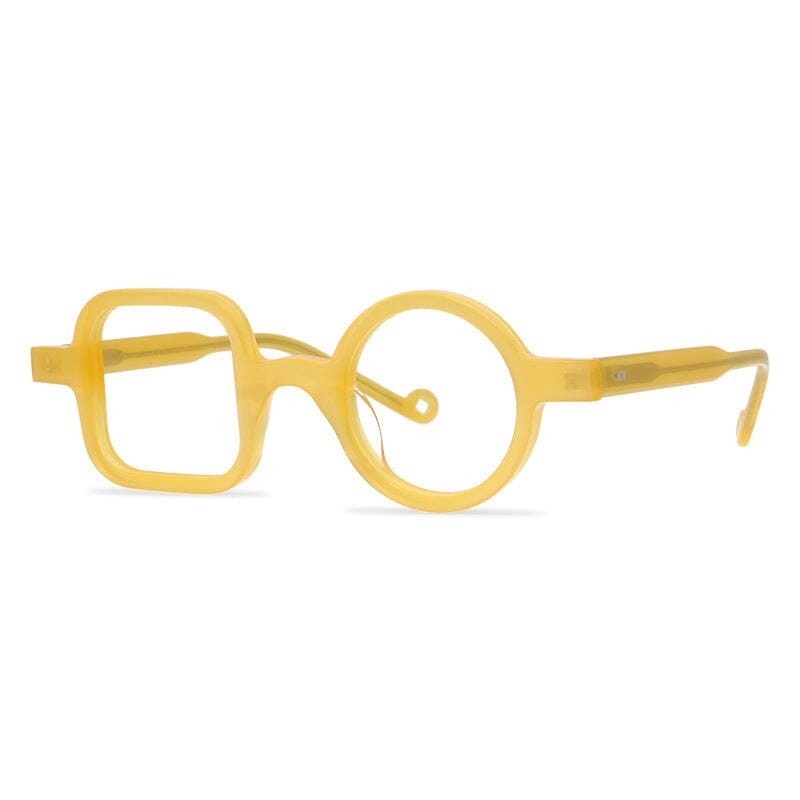 Timo Premium Series Retro Handmade Glasses Frame Geometric Frames Southood Yellow