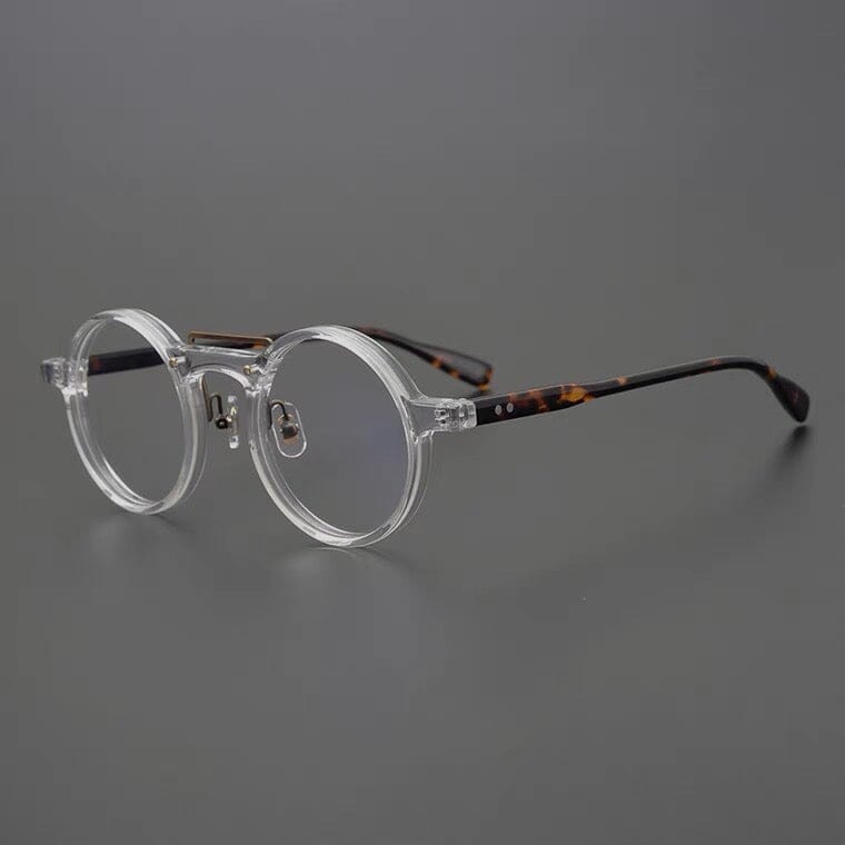 Van Vintage Round Acetate Optical Glasses Frame Round Frames Southood Clear