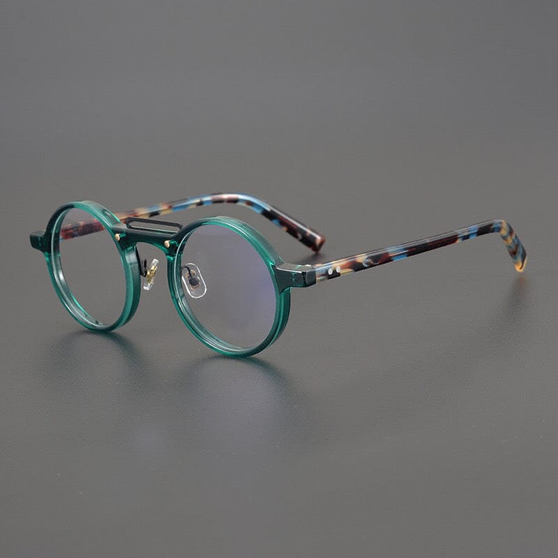 Van Vintage Round Acetate Optical Glasses Frame Round Frames Southood Green