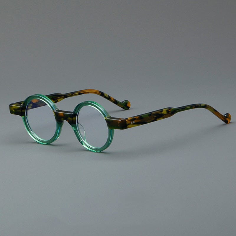 Veda Vintage Round Acetate Glasses Frame Round Frames Southood Green