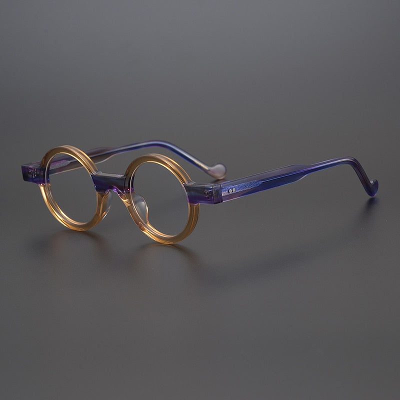 Veda Vintage Round Acetate Glasses Frame Round Frames Southood Purple