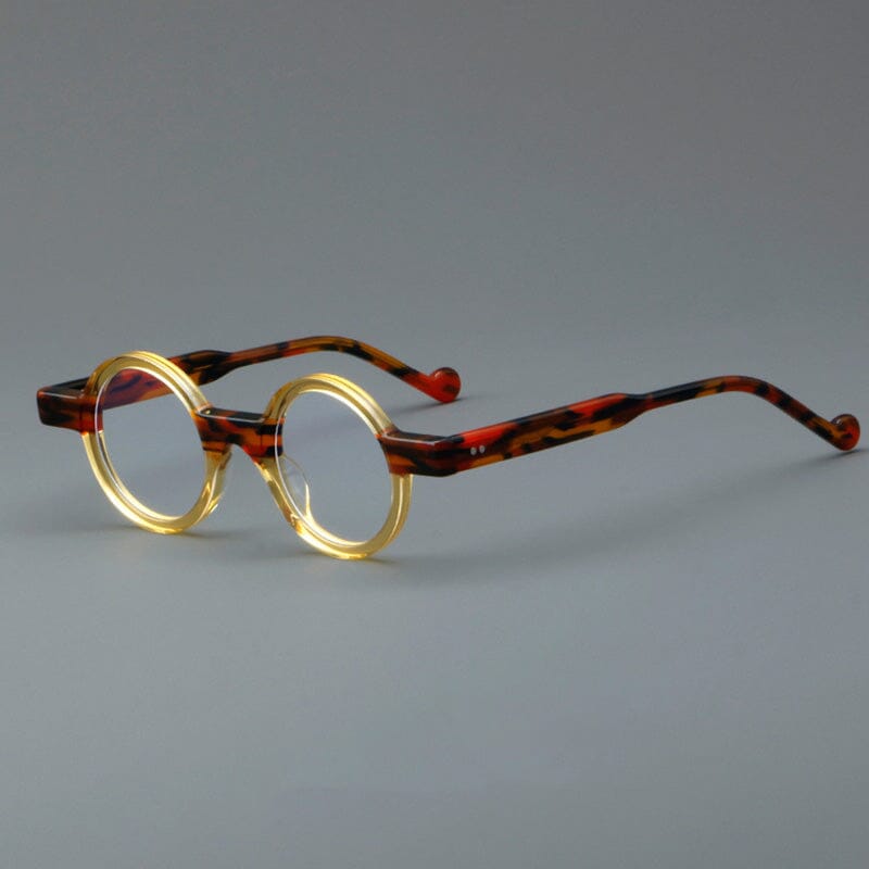 Veda Vintage Round Acetate Glasses Frame Round Frames Southood Yellow