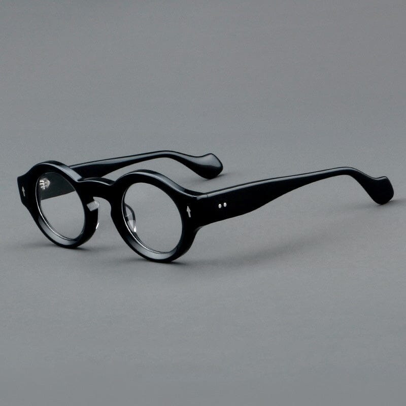 Yuki Vintage Acetate Glasses Frame Round Frames Southood Black