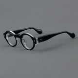 Yuki Vintage Acetate Glasses Frame Round Frames Southood Black Clear