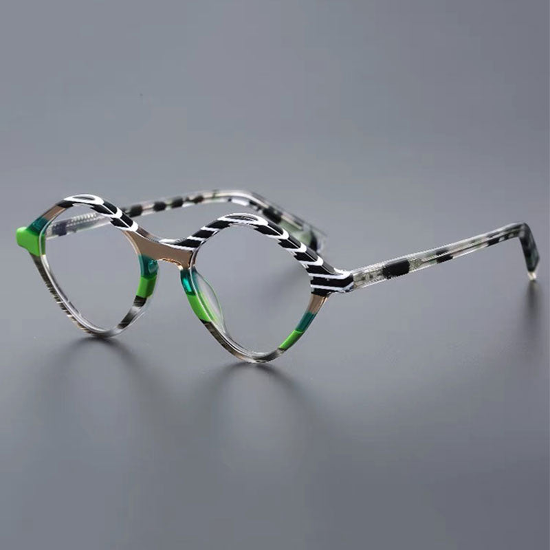 Ray Retro Color Stripe Acetate Glasses Frame