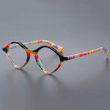 Ray Retro Color Stripe Acetate Glasses Frame