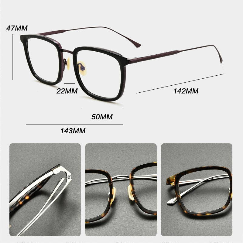 Kapri Vintage Acetate Titanium Eyeglasses Frame