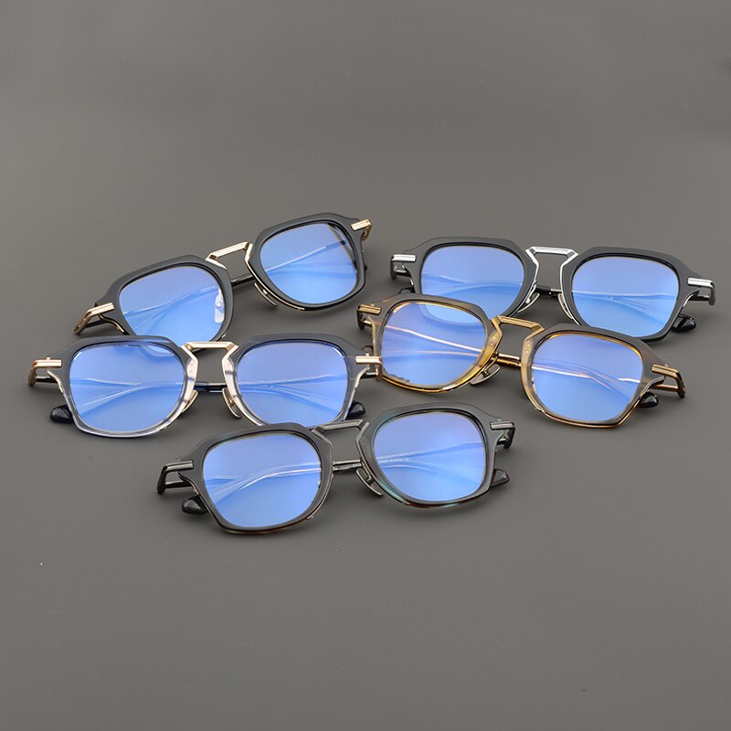 Fezell Vintage Titanium Acetate Glasses Frame