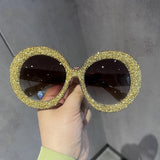 Dania Steampunk Oversized Rhinestone Sunglasses