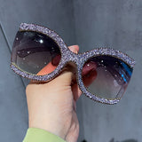 Micaela Rimless Rhienstone Sunglasses
