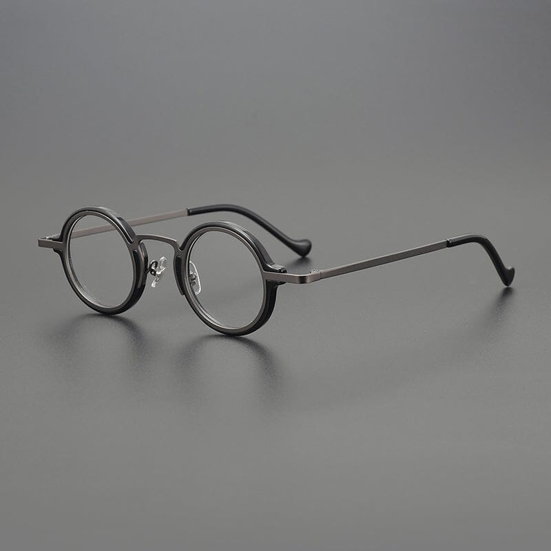 Denver Acetate Glasses Frame Round Frames Southood Black Gun