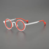 Jago Titanium Acetate Round Glasses Frame Round Frames Southood White