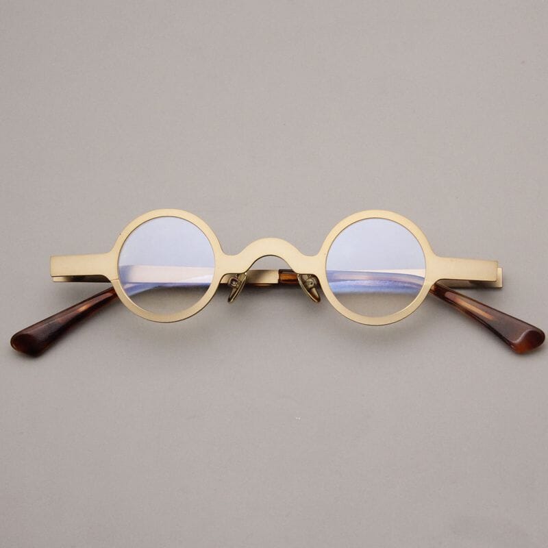 Marc Retro Small Round Glasses Frame Round Frames Southood Gold