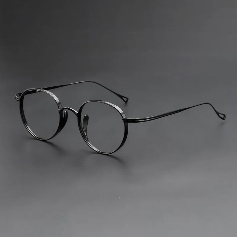 Monroe Titanium Round Glasses Frame