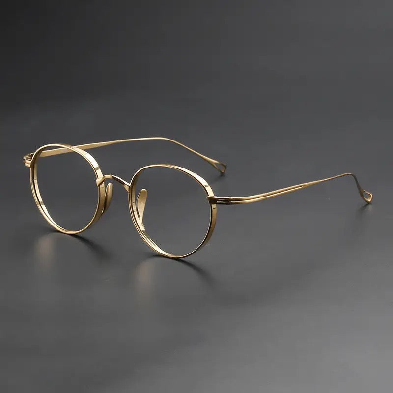 Monroe Titanium Round Glasses Frame