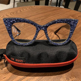 Olga Rhinestones Cat Eye Glasses Frame