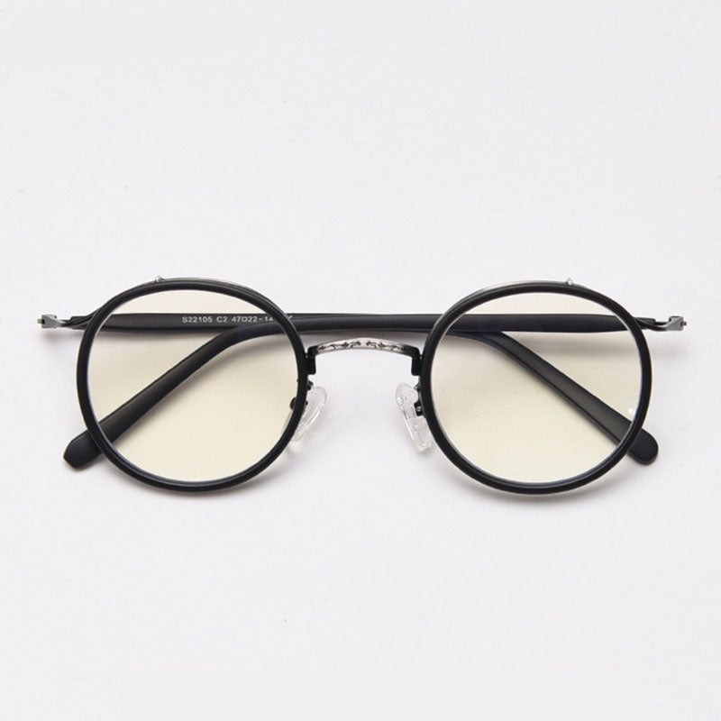Will TR90 Punk Retro Round Glasses Frame