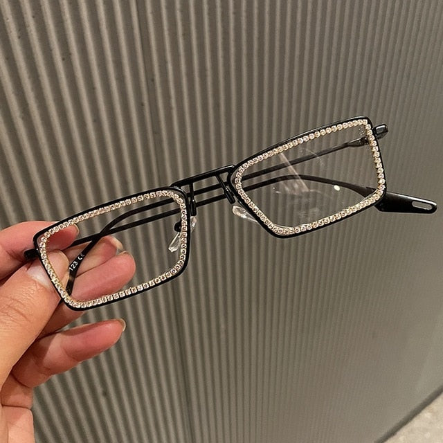 Denise Metal Frame Rhinestone Eyeglasses