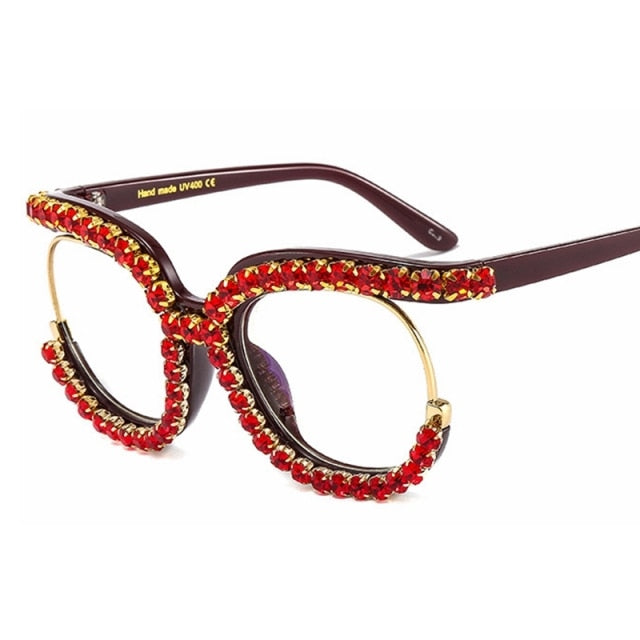 Fomoloo Fancy Rhinestone Glasses