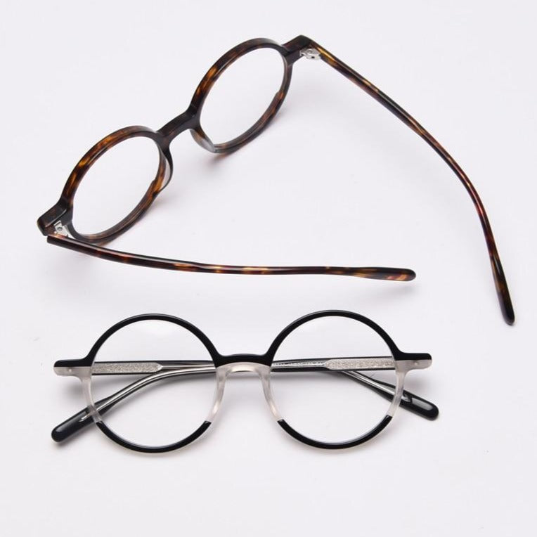Glen Round Vintage Acetate Optical Glasses Frame