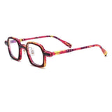 Amos Acetate Retro Square Optical Glasses Frame