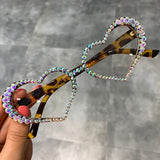 Eboni Rhinestone Heart Sunglasses