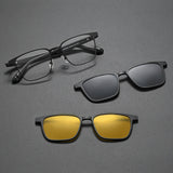 Gavi Acetate Alloy Glasses Frame With Magnetic Sunglasses Clips