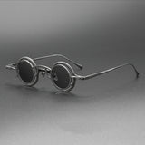 GO Round Titanium Glasses Frame With Magnetic Sunglasses Clips