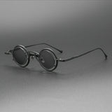 GO Round Titanium Glasses Frame With Magnetic Sunglasses Clips