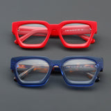 Lew Vintage Square Acetate Glasses Frame