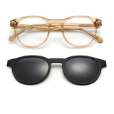 Burton Acetate Alloy Glasses Frame With Magnetic Sunglasses Clips