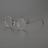 Parson Round Acetate Titanium Glasses Frame