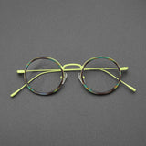 Parson Round Acetate Titanium Glasses Frame
