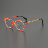 Lamb Colorful Geometric Titanium Glasses Frame