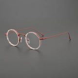 Parson Round Acetate Titanium Glasses Frame