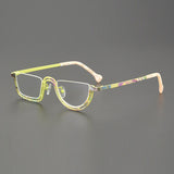 Musetti Retro Semi Titanium Glasses Frame