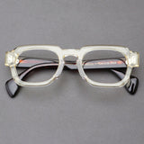 Rotonya Acetate Retro Square Glasses Frame