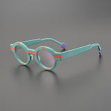 Saxan Matte Acetate Round Glasses Frame