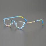 Musetti Retro Semi Titanium Glasses Frame