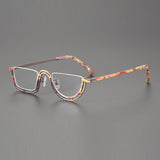 Musetti Retro Semi Titanium Glasses Frame